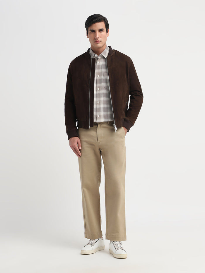 Spread Collar Check Shirt