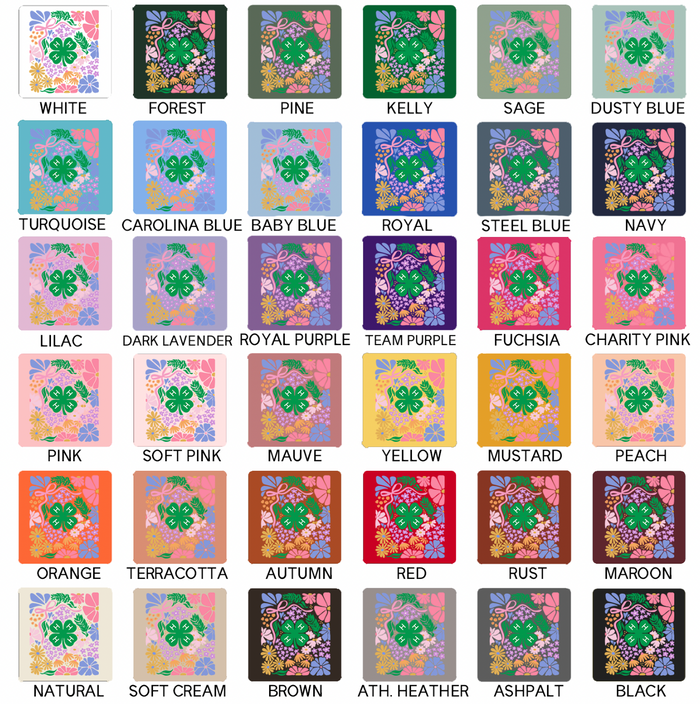Spring Floral 4-H- Bella Canvas T-Shirt