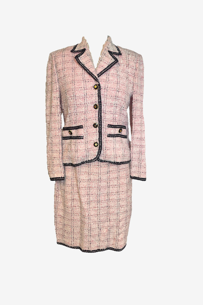 St John Collection Baby Pink Bouclé Suit image 0