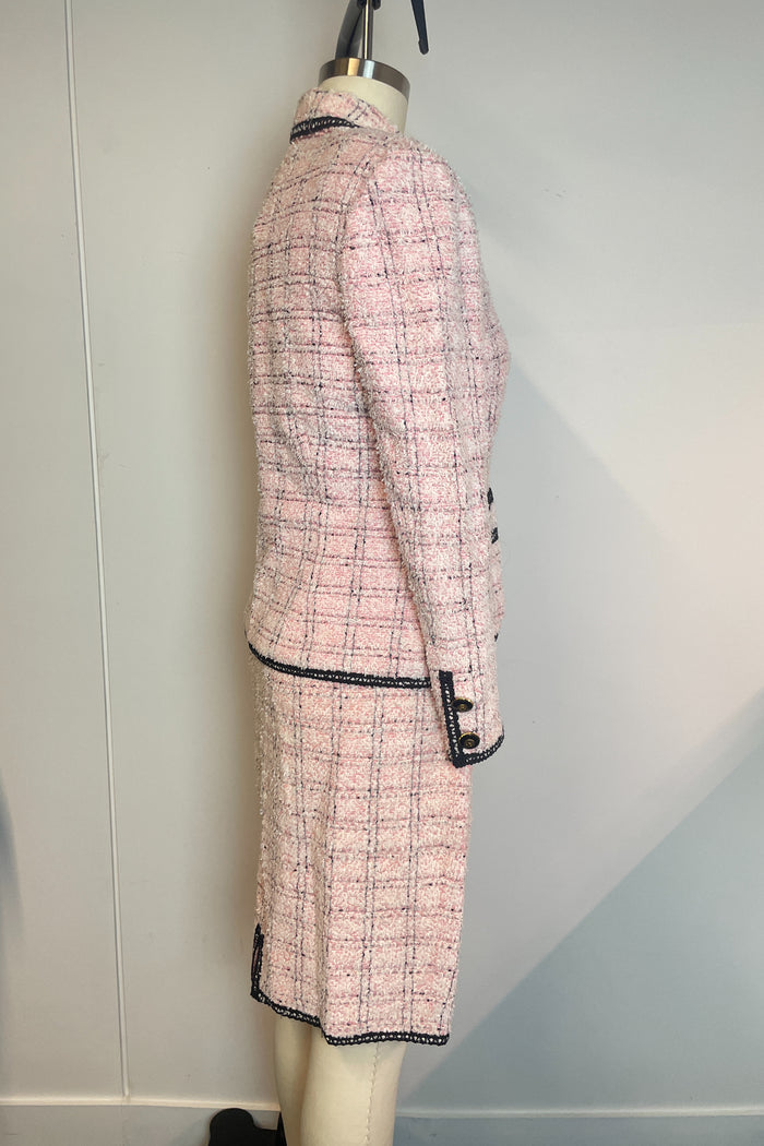 St John Collection Baby Pink Bouclé Suit image 1