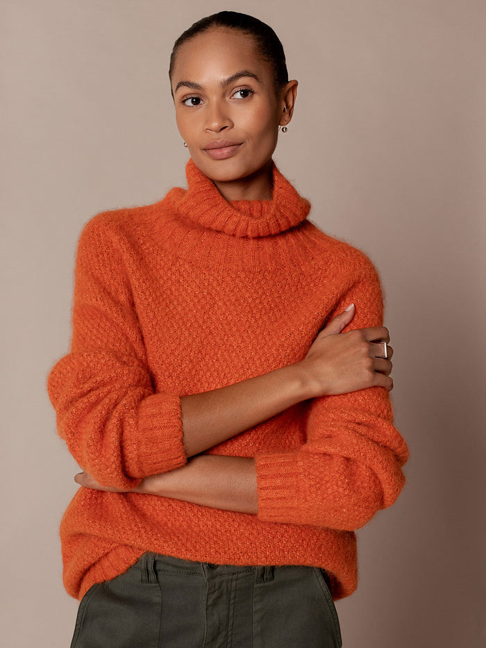 Stitch Detail Roll Neck Jumper