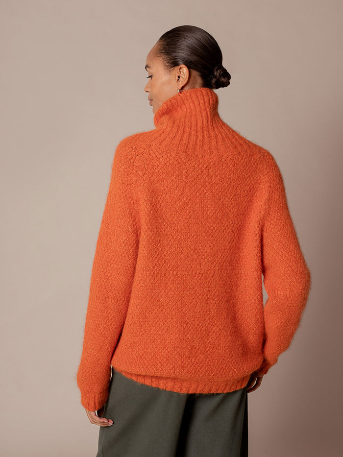 Stitch Detail Roll Neck Jumper