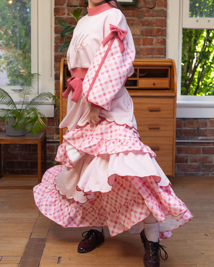 Strawberry Milk Layered Skirt