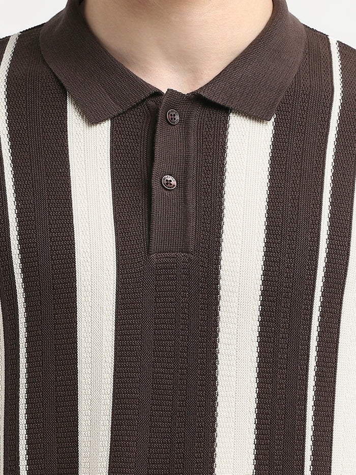 Striped Cotton Slim Fit Polo