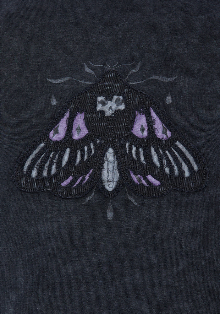 Summertime Cotton Moth Applique T-Shirt