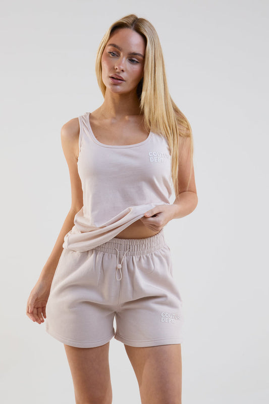 Sunset Sweat Shorts - Stone
