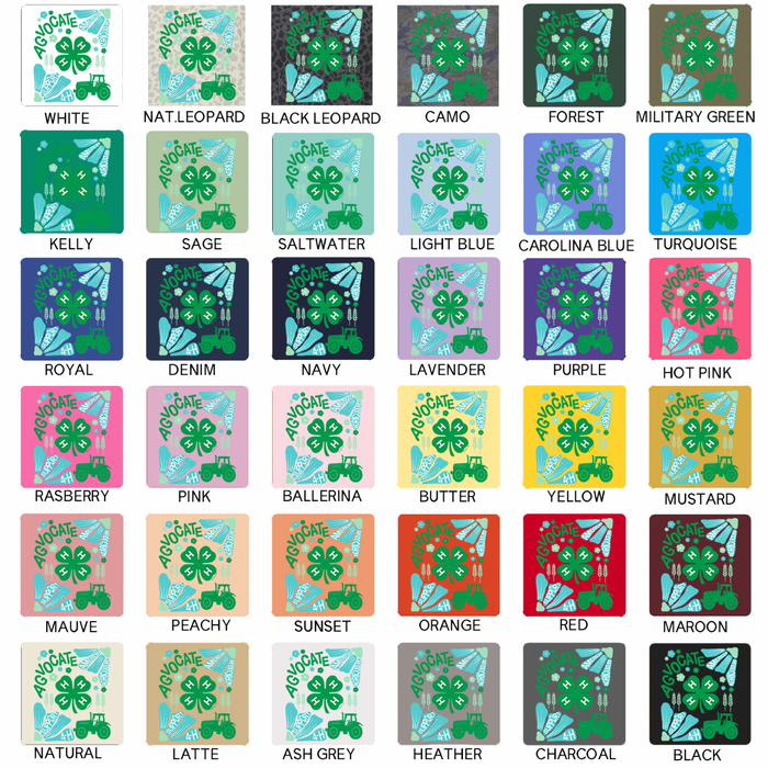 Support 4-H Floral Blue/Green– Infant/Toddler/Youth