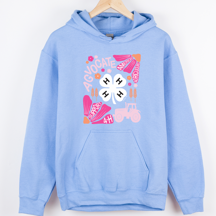 Support 4-H Floral Pink/Orange– Hoodie