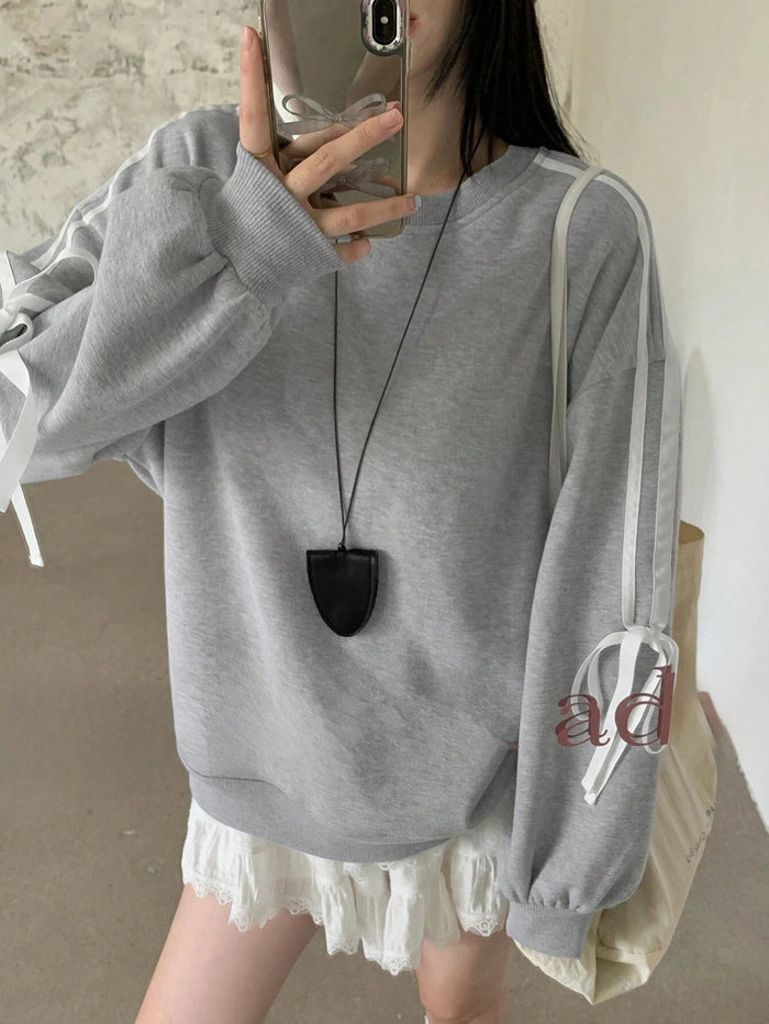 SXV BOW ribbion sweatshirt