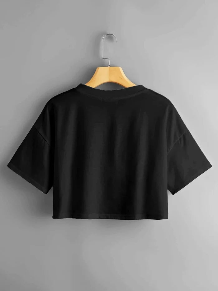 SXV Brooklyn 1898 Letter Graphic Drop Shoulder Crop Tee
