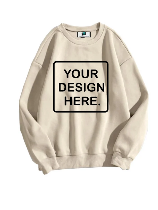 SXV  'CUSTOM’ Printed Cool Aesthetic Drop Shoulder Oversized Baggy Sweatshirt