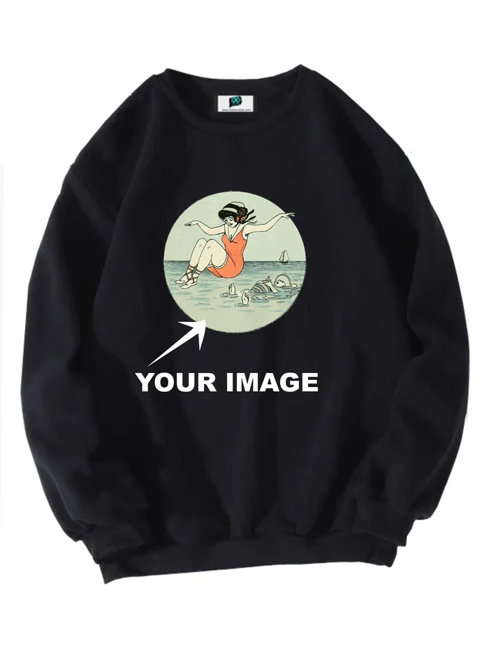 SXV  'CUSTOM’ Printed Cool Aesthetic Drop Shoulder Oversized Baggy Sweatshirt