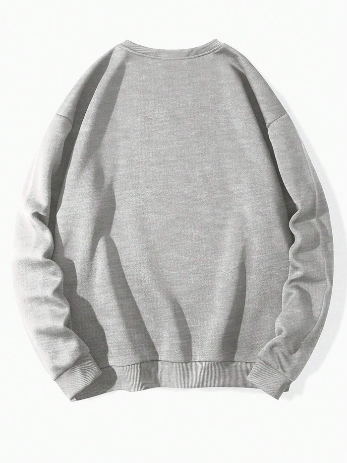 SXV God Print Slogan Crew Neck Long Sleeve Casual Women Sweatshirt,Long Sleeve Tops