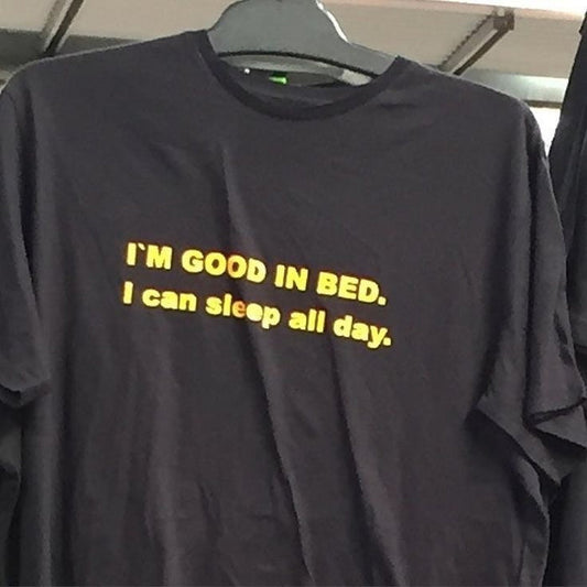 SXV  I'M GOOD IN BED. Printed Cool Aesthetic Oversized Baggy T-shirt