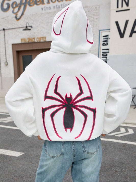 SXV  'spider’ Printed Cool Aesthetic Sweatshirt Hoodie