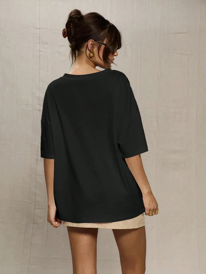 SXV Sport Black Oversized Baseball T Shirt Graphic Tees