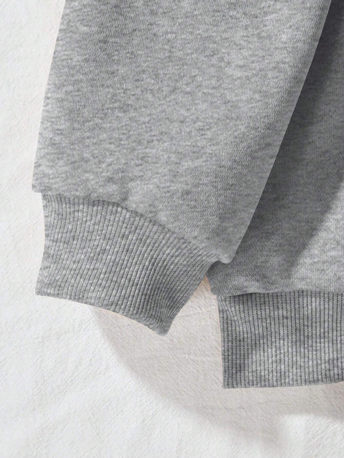SXV TEXAS Printed Casual Letter Printed Drop Shoulder Relaxed Fit Sweatshirt, For Winter