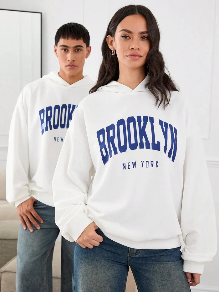 SXV Unisex Casual Brooklyn newyork printed Sweat Hoodie