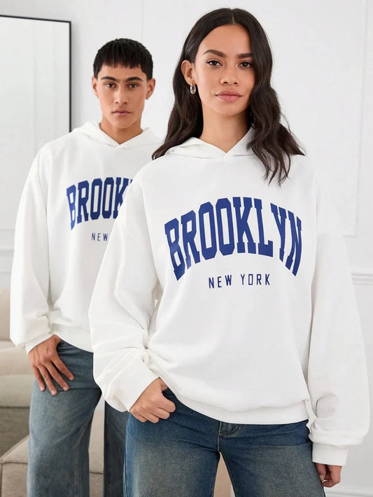 SXV Unisex Casual Brooklyn newyork printed Sweat Hoodie