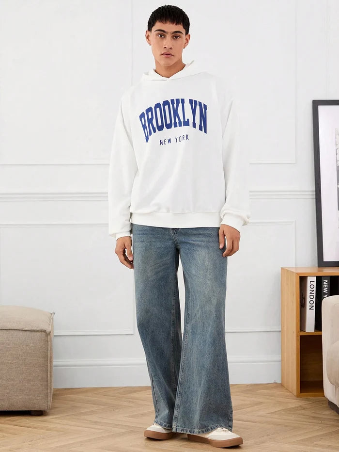 SXV Unisex Casual Brooklyn newyork printed Sweat Hoodie