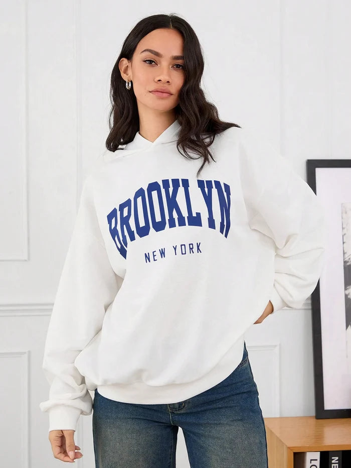 SXV Unisex Casual Brooklyn newyork printed Sweat Hoodie