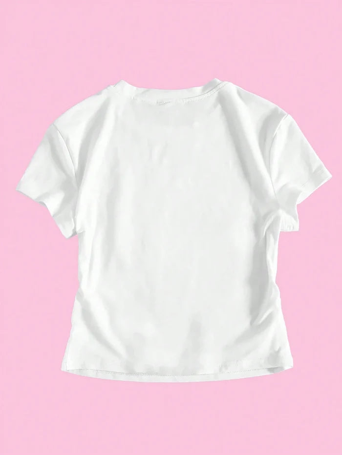 SXV Women's Short Sleeve T-Shirt With Slogan Print, I SUPPORT WOMEN'S RIGHTS WRONGS Graphic Tees Women Tops
