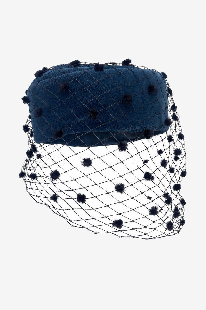 Teal Netted Fur Fascinator