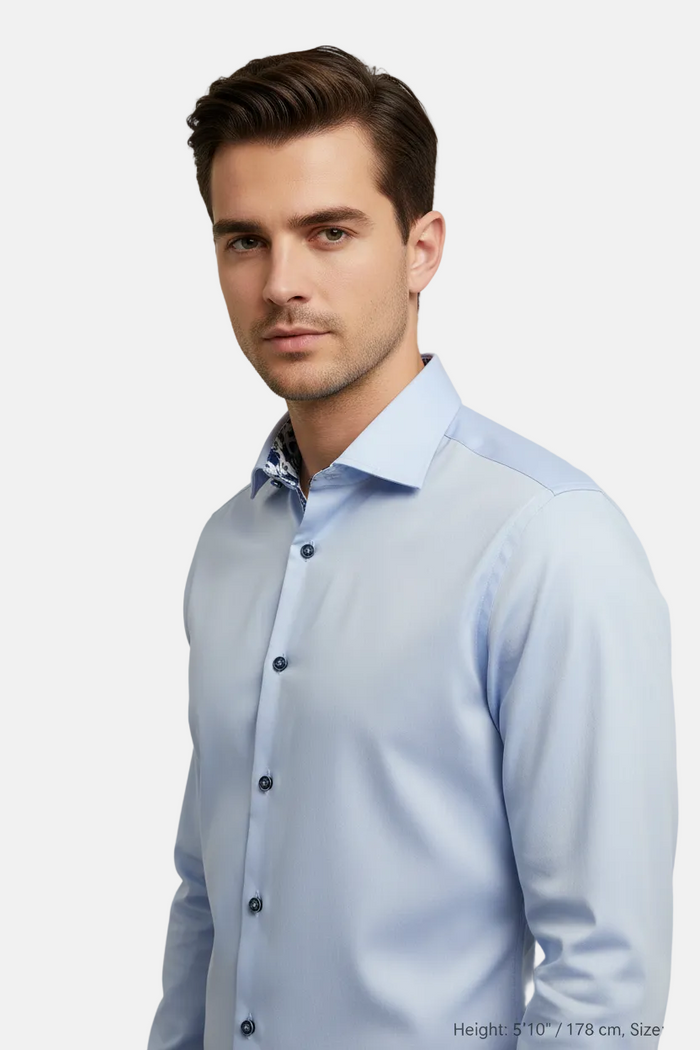Terlox Light Blue Shirt - Front Upper Body