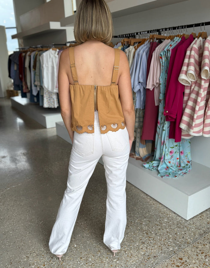 Terracotta Seashell Drift Top - Amor Lafayette