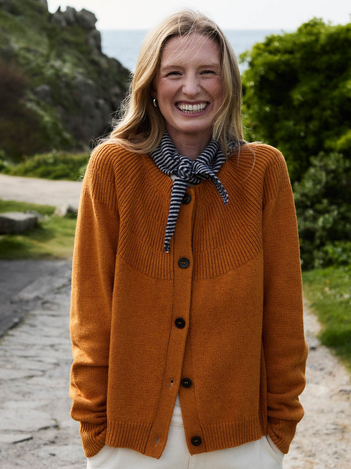 Textured Yoke Cardigan