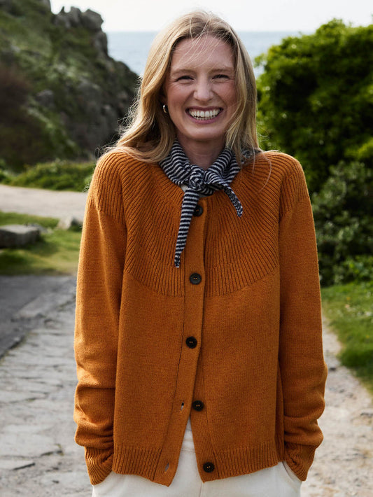Textured Yoke Cardigan