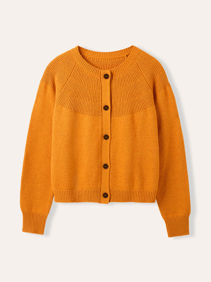 Textured Yoke Cardigan