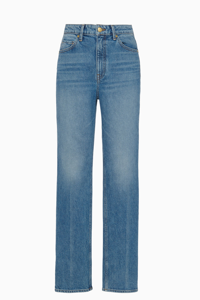 Danube Blue Stretch Denim Agnes Jean - Front Flat View | Ulla Johnson