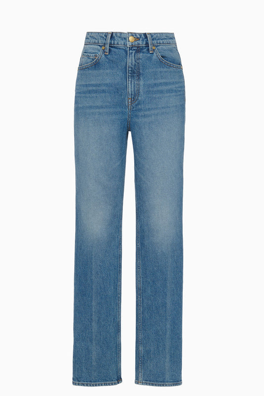 Danube Blue Stretch Denim Agnes Jean - Front Flat View | Ulla Johnson