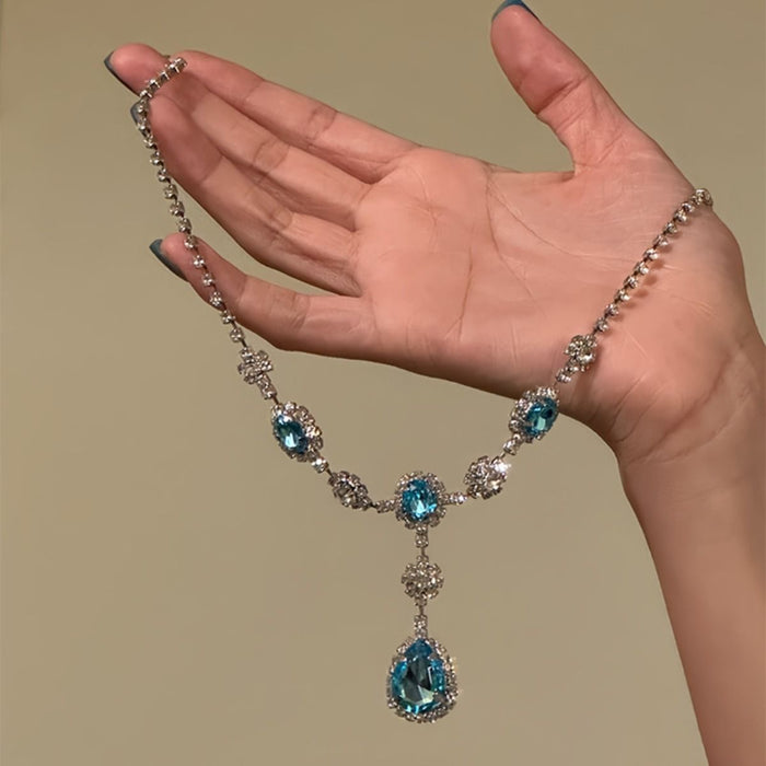The Azure Drop Necklace - Fashionnsio