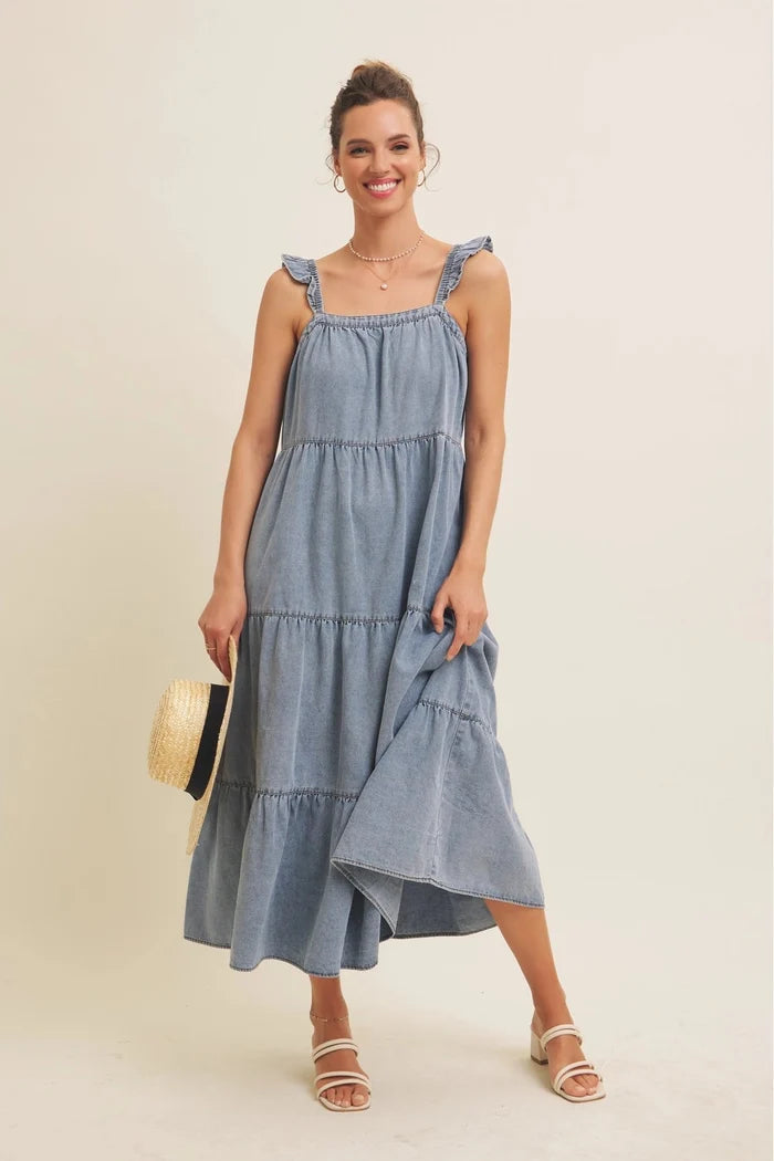 The Camden Cotton Denim Midi