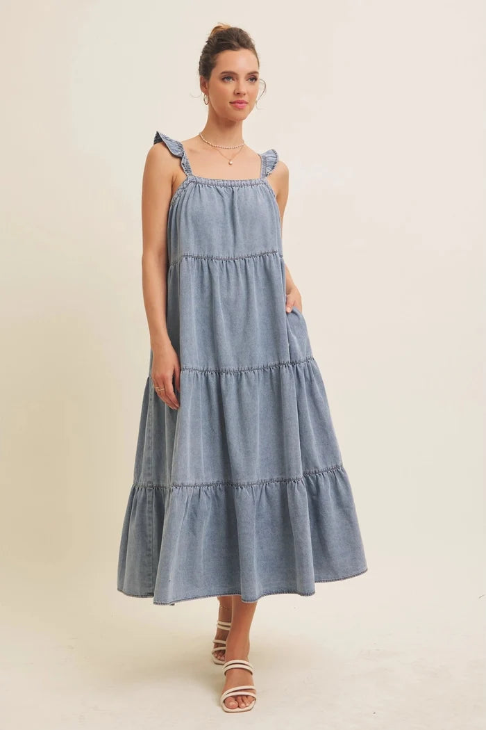 The Camden Cotton Denim Midi