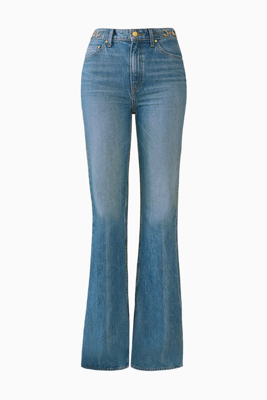 Danube Indigo Colette Straight Leg Jean - Flat Lay, Elevated Denim | Ulla Johnson