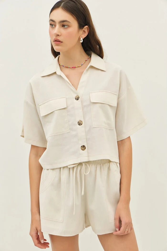 The Easy Days Cotton Linen Set Top