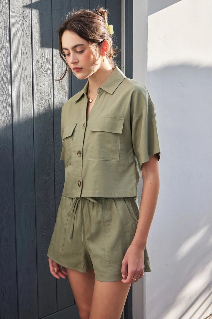 The Easy Days Cotton Linen Set Top