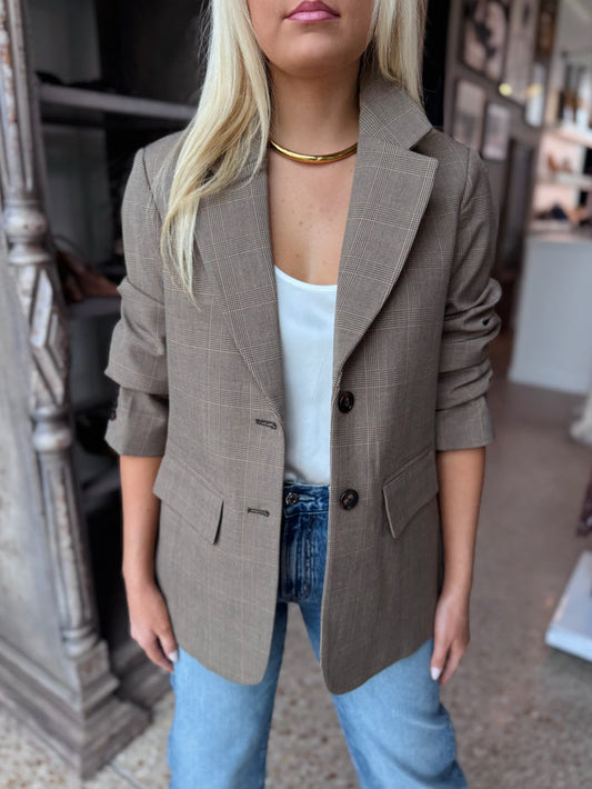 The Favorite Oversized Blazer in Java Plaid