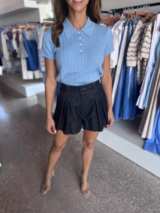 The Micro Cable Polo in Sky - Amor Lafayette