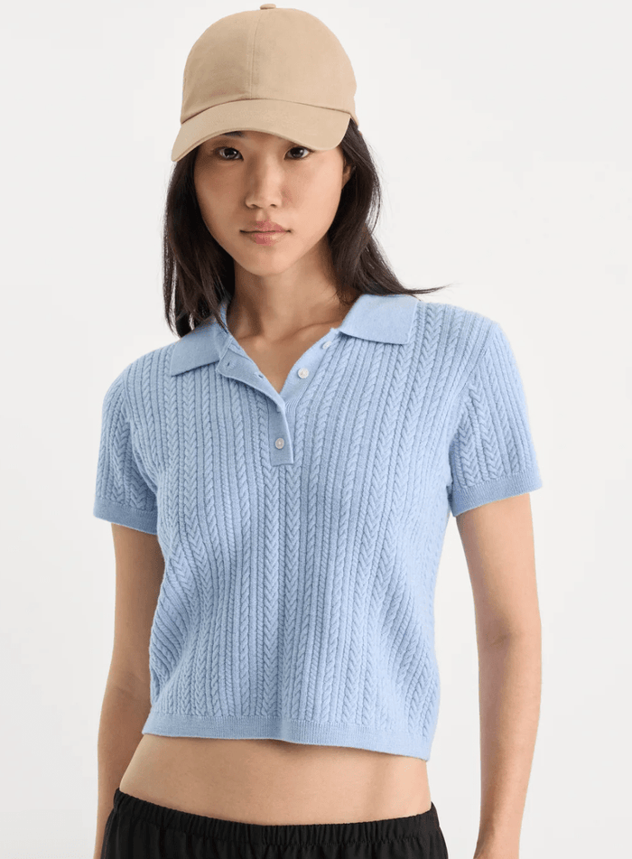 The Micro Cable Polo in Sky - Amor Lafayette