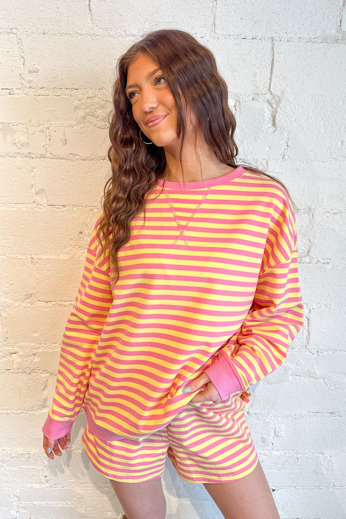 The Weekend Edit Shorts, Shorts, Bottoms, Loungewear, Sets, Matching Sets, Two Piece Set, Striped Set, Spring Styles, Adeline Boutique, Dallas Boutique, Short Set