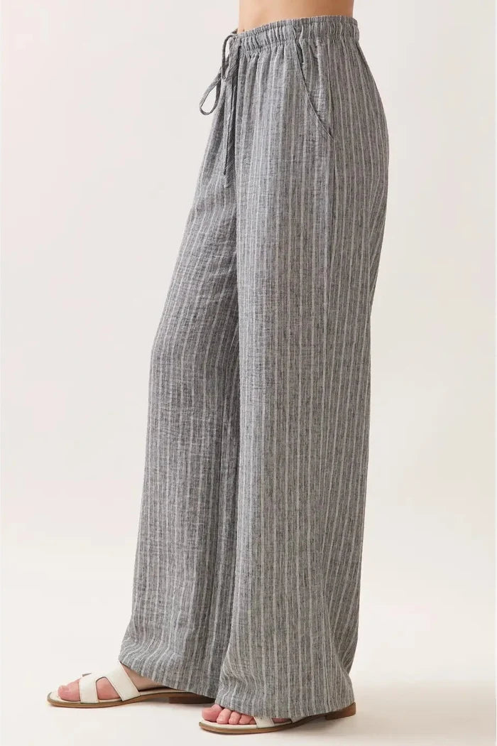 Tie Waist Wide Leg Pants