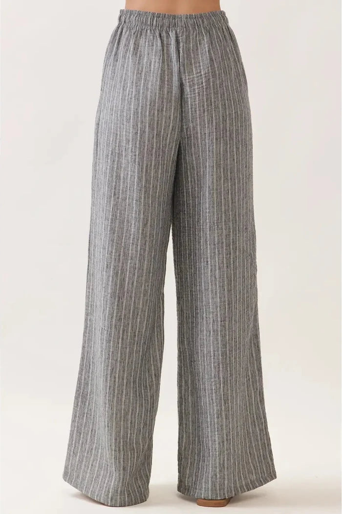 Tie Waist Wide Leg Pants