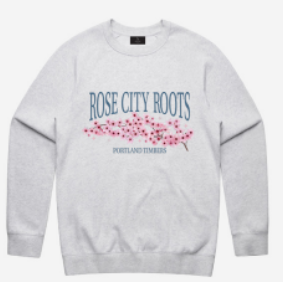 TIMBERS X PEACE COLLECTIVE LONG SLEEVE CHERRY BLOSSOM CREW