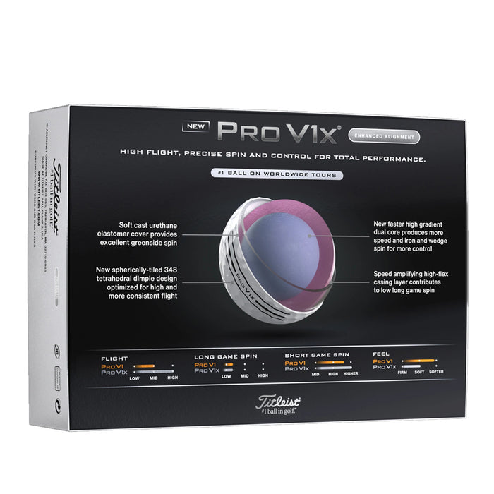 TITLEIST UNISEX PRO V1X AIM ENHANCED GOLF BALL 26