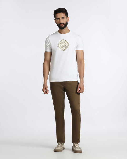 Tobacco Brown Textured Khakis - Brook