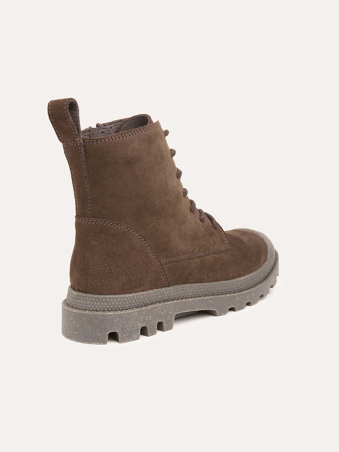 Toe Cap Lace Up Boots
